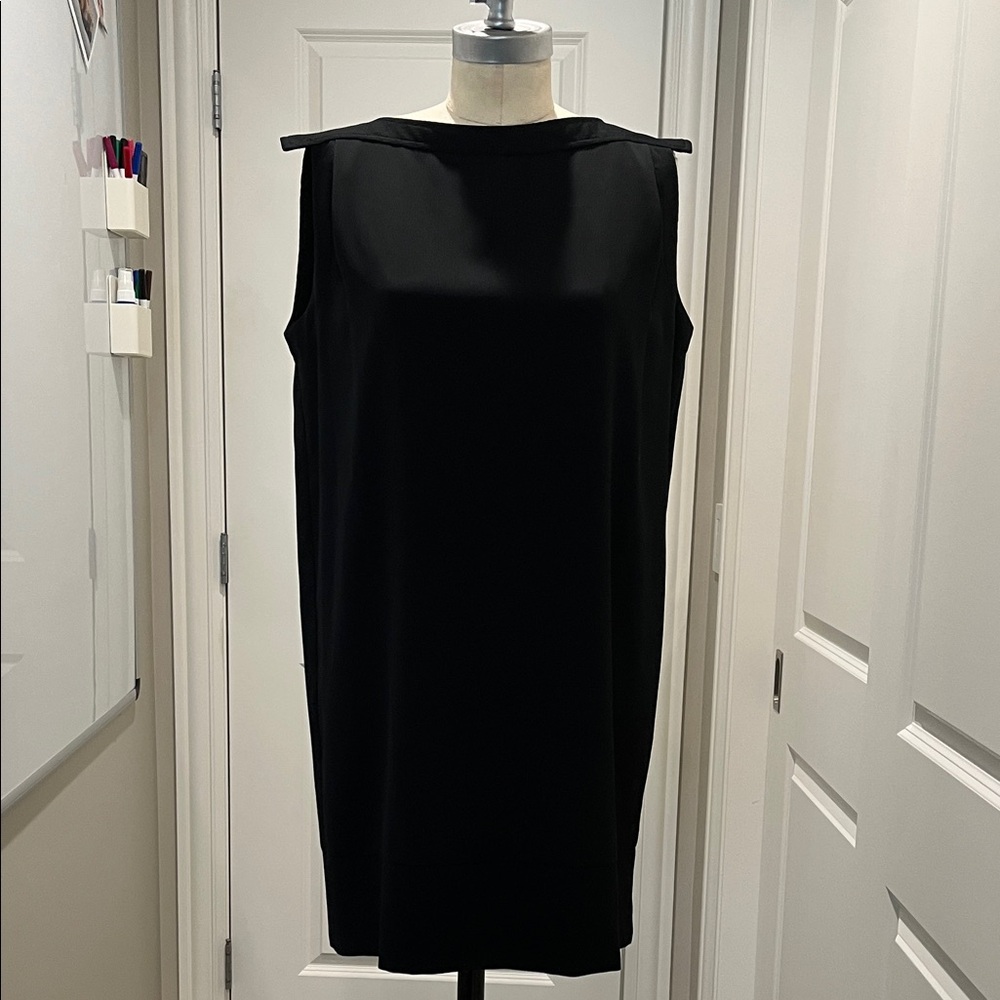 Artean Brooklyn Black Sleeveless Drapey Back Dress